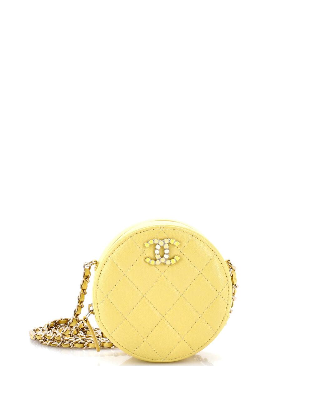 Chanel Round Clutch With Chain Quilted #376774C29B